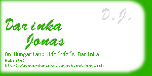 darinka jonas business card